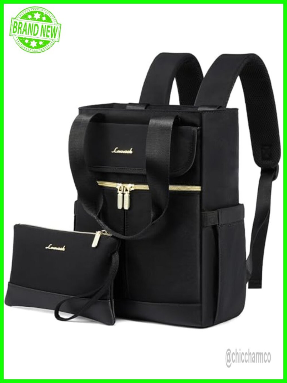 Convertible Mini Backpack Purse for Women, Tote Handbag, 14in Laptop Daypack,